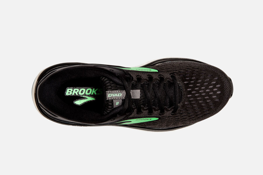 Brooks Israel Dyad 11 Road Running Shoes Womens - Black/Green - UQN-517048